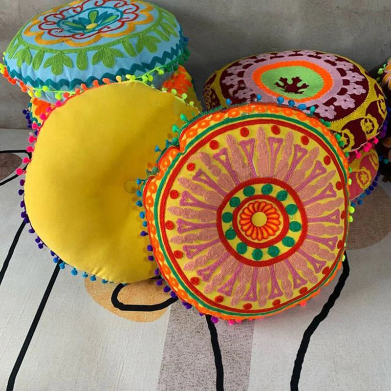 Chill colorfull Moroccan Meditation Cushion With Fillings
